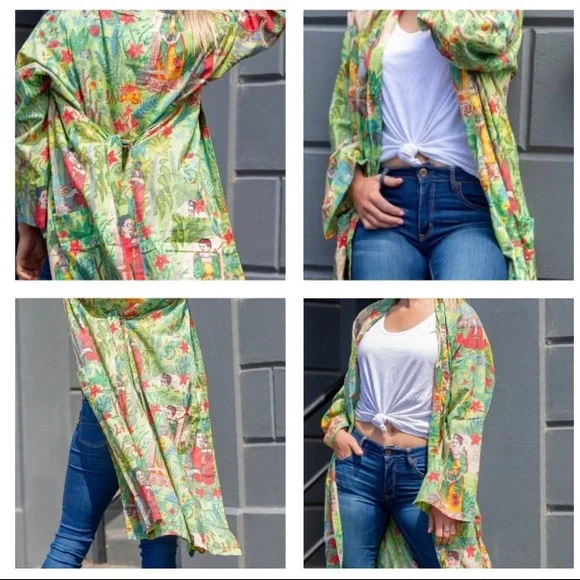🌟Frida Kahlo Kimono (vintage fabric) - Picture 14 of 16